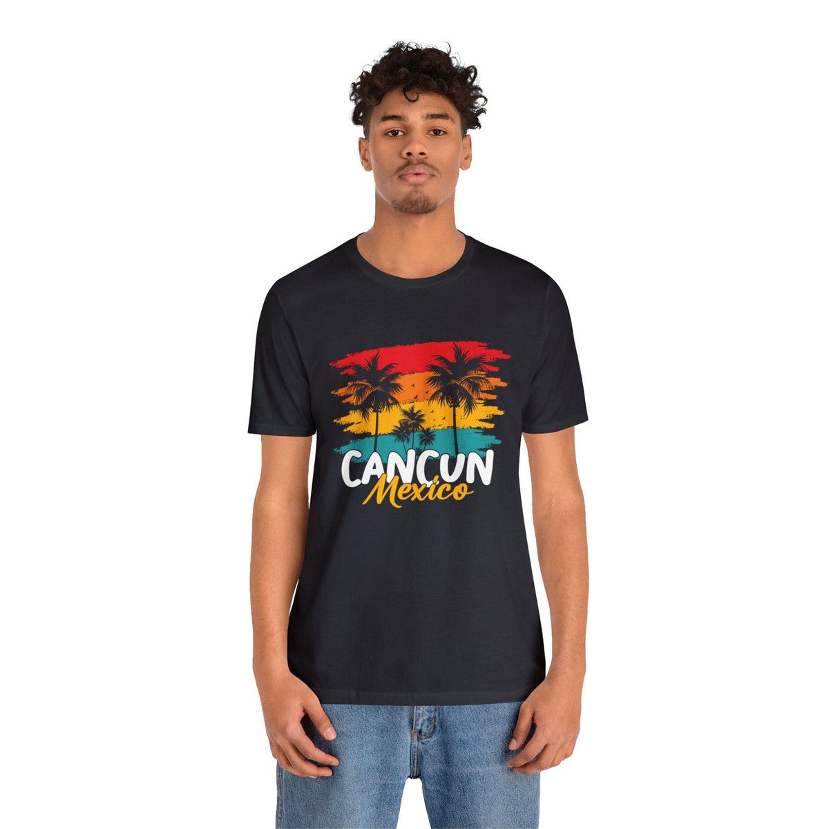 Retro Sunset Palm - Short Sleeve Tee