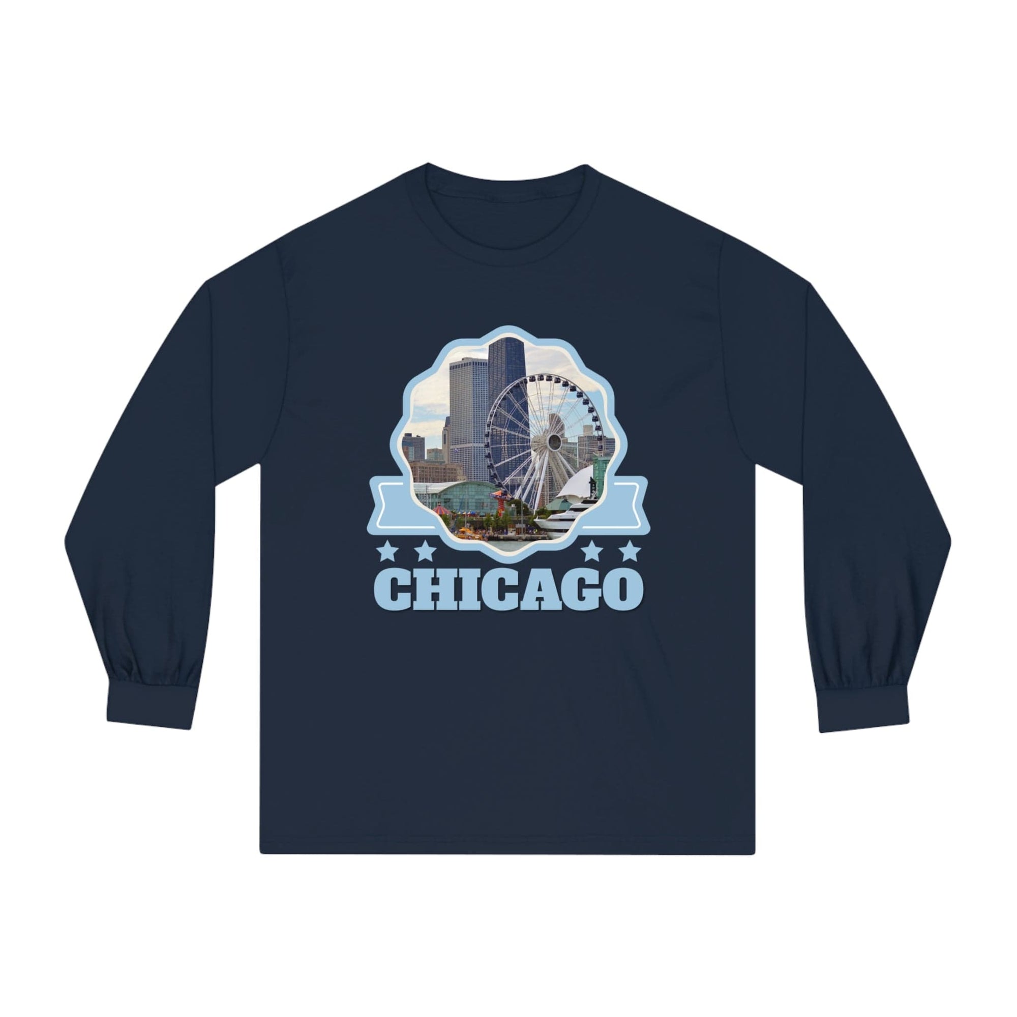 CHICAGO – Trendy Design, Premium Long Sleeve Tee