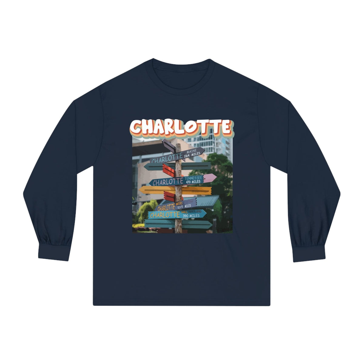 CHARLOTTE – Trendy Design, Premium Long Sleeve Tee