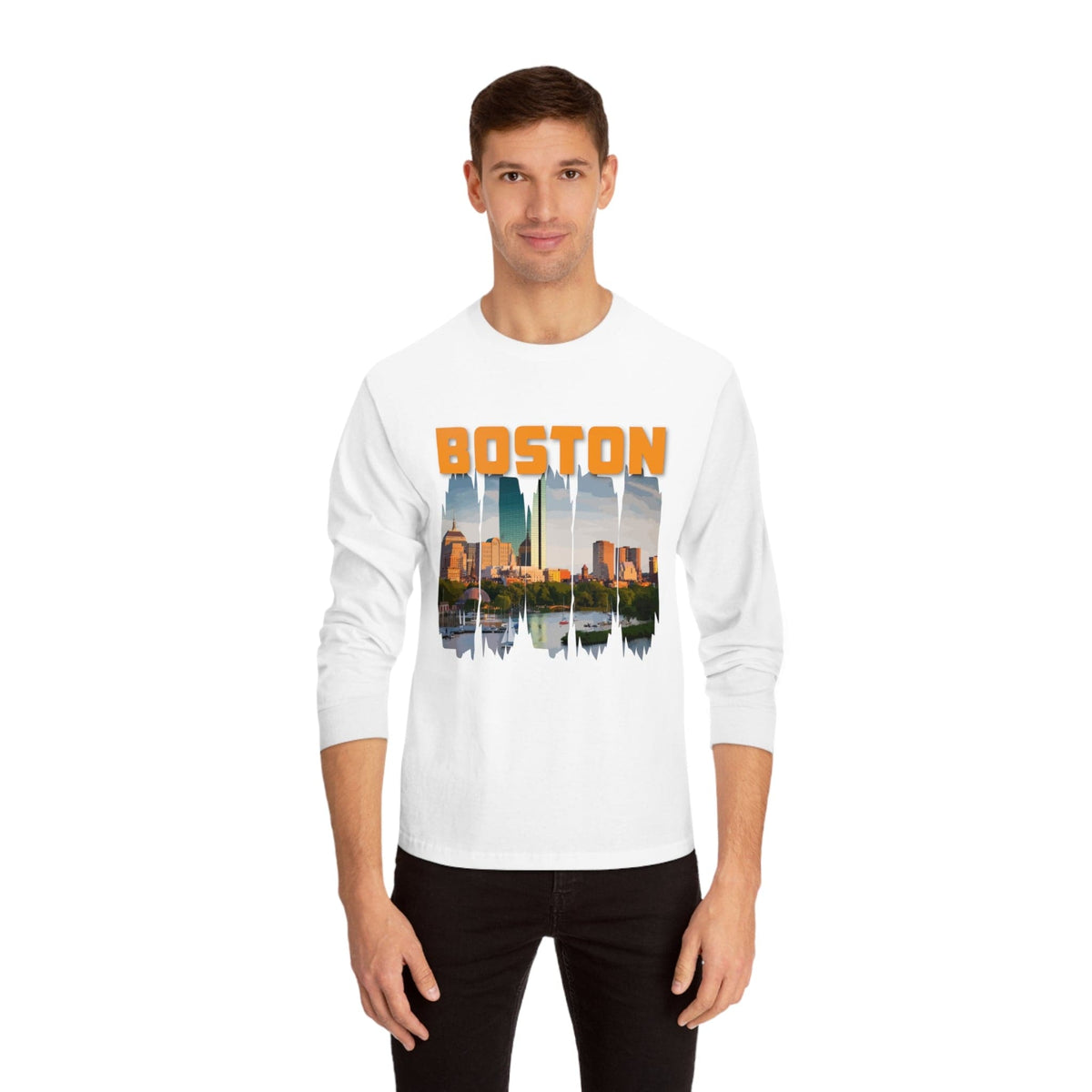 BOSTON – Trendy Design, Premium Long Sleeve Tee