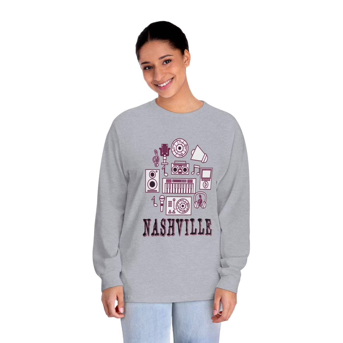 NASHVILLE – Trendy Design, Premium Long Sleeve Tee