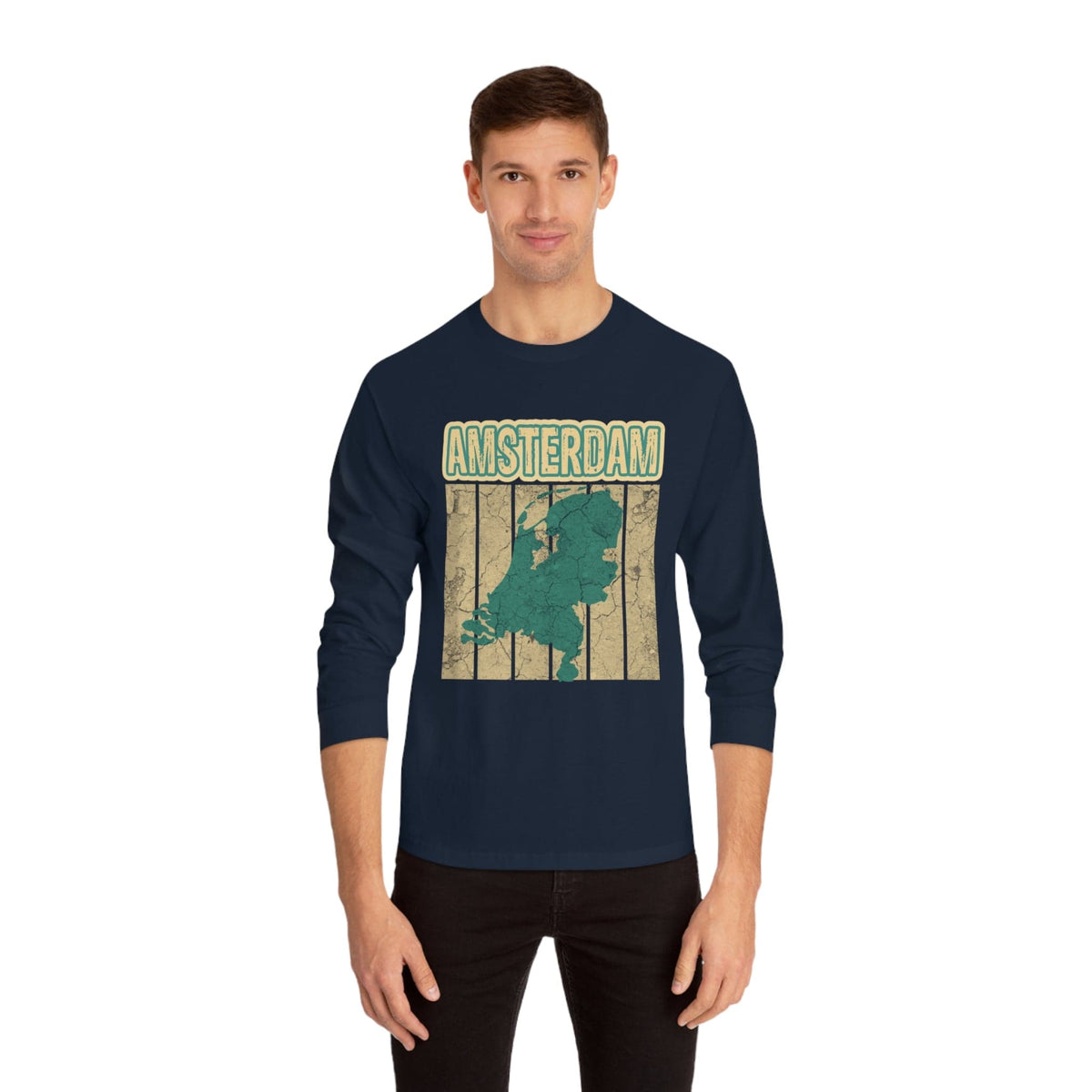 Amsterdam – Trendy Design, Premium Long Sleeve Tee
