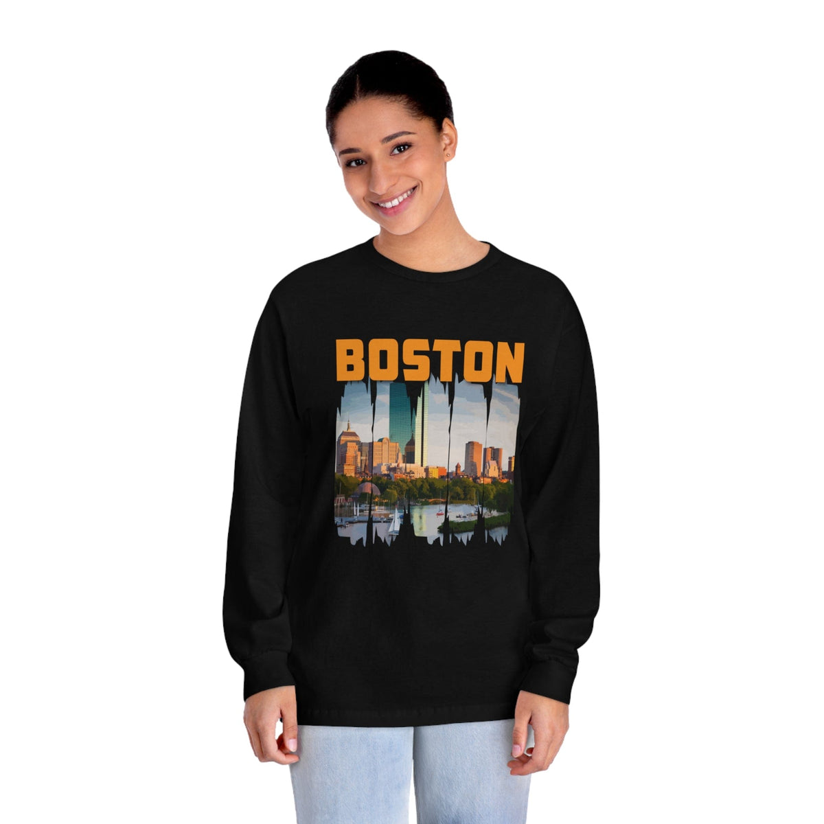 BOSTON – Trendy Design, Premium Long Sleeve Tee