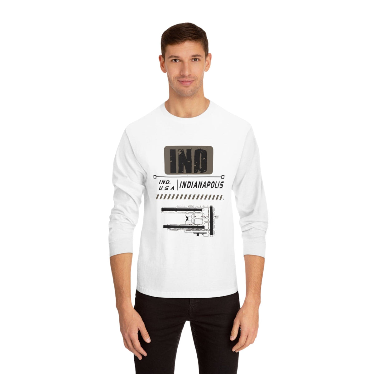 INDIANAPOLIS – Trendy Design, Premium Long Sleeve Tee