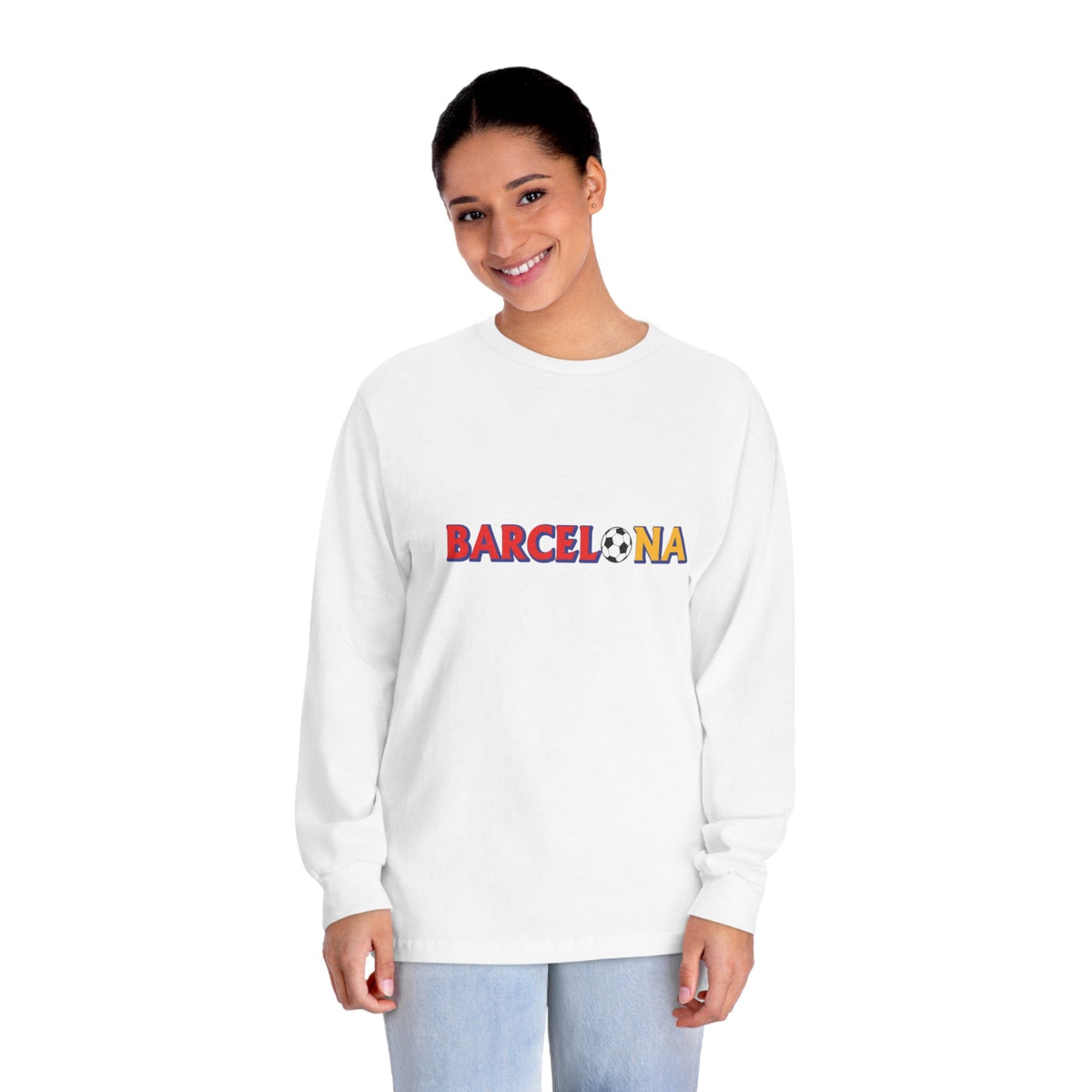 BARCELONA – Trendy Design, Premium Long Sleeve Tee