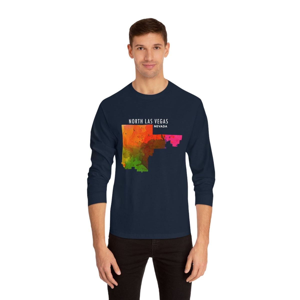 NORTH LAS VEGAS – Trendy Design, Premium Long Sleeve Tee