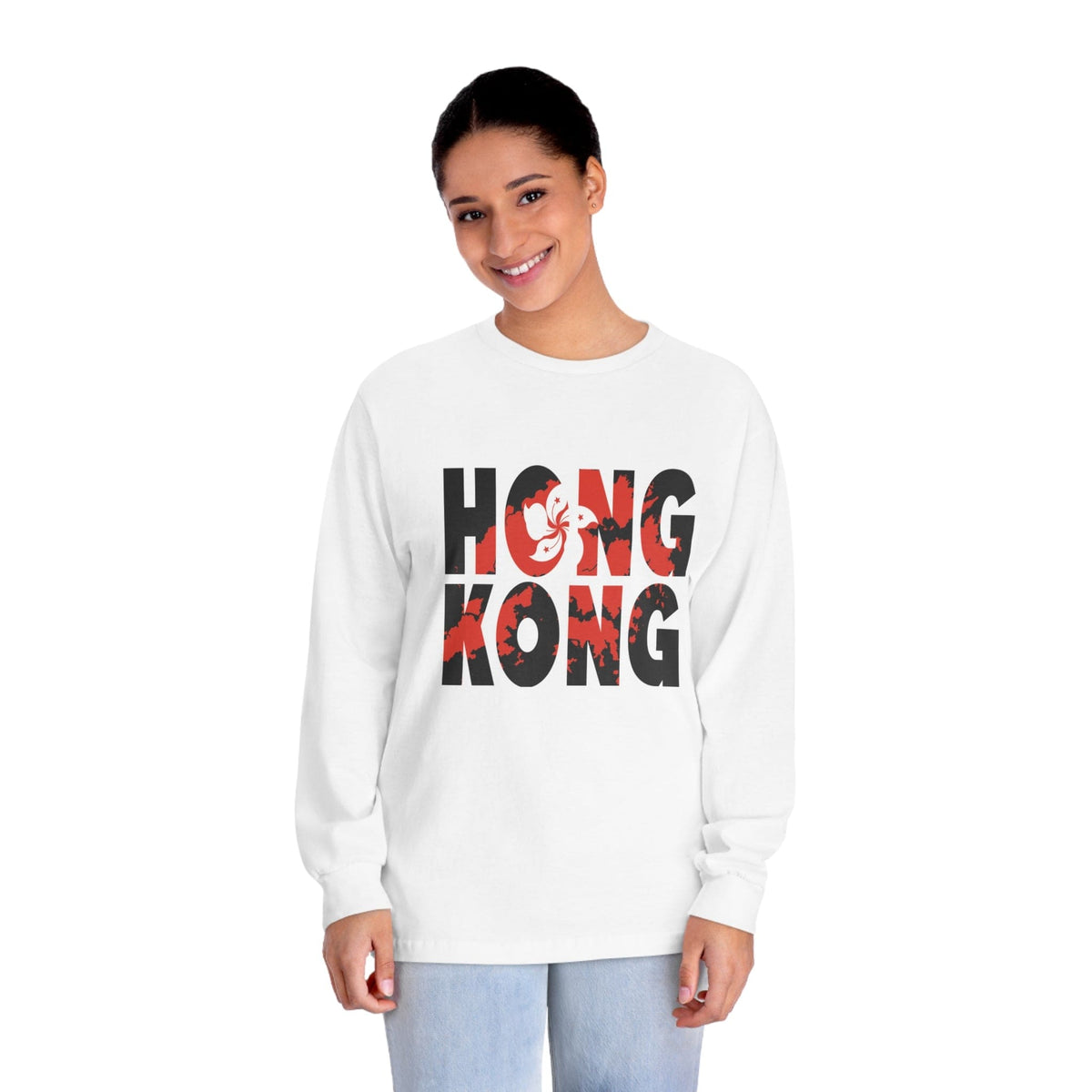 HONG KONG – Trendy Design, Premium Long Sleeve Tee