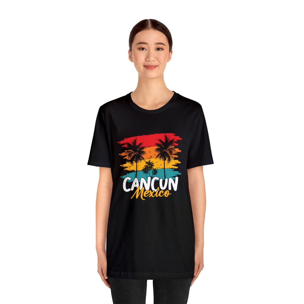 Retro Sunset Palm - Short Sleeve Tee
