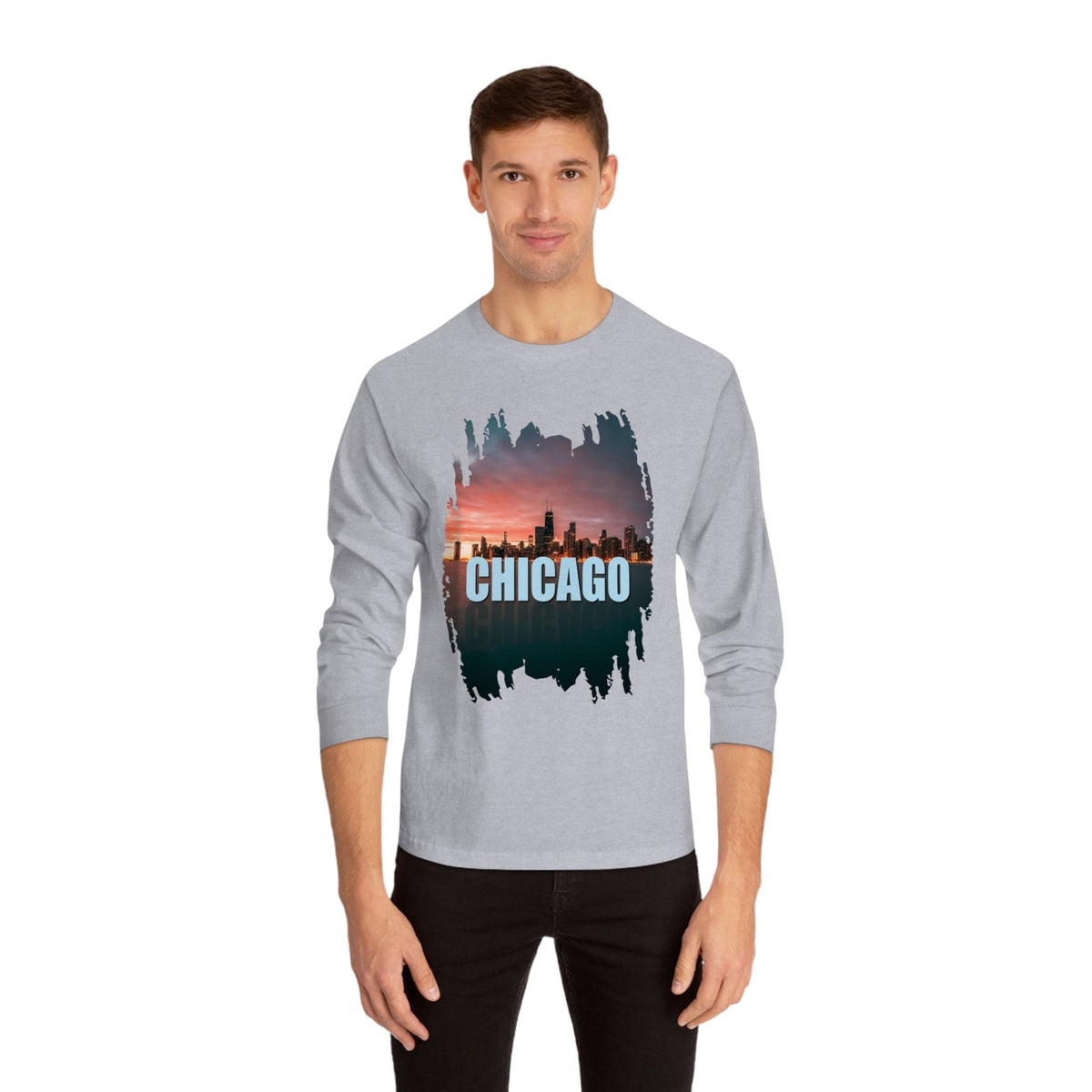 CHICAGO – Trendy Design, Premium Long Sleeve Tee