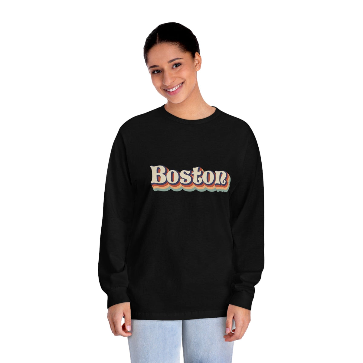 Boston Script - Long Sleeve Tee