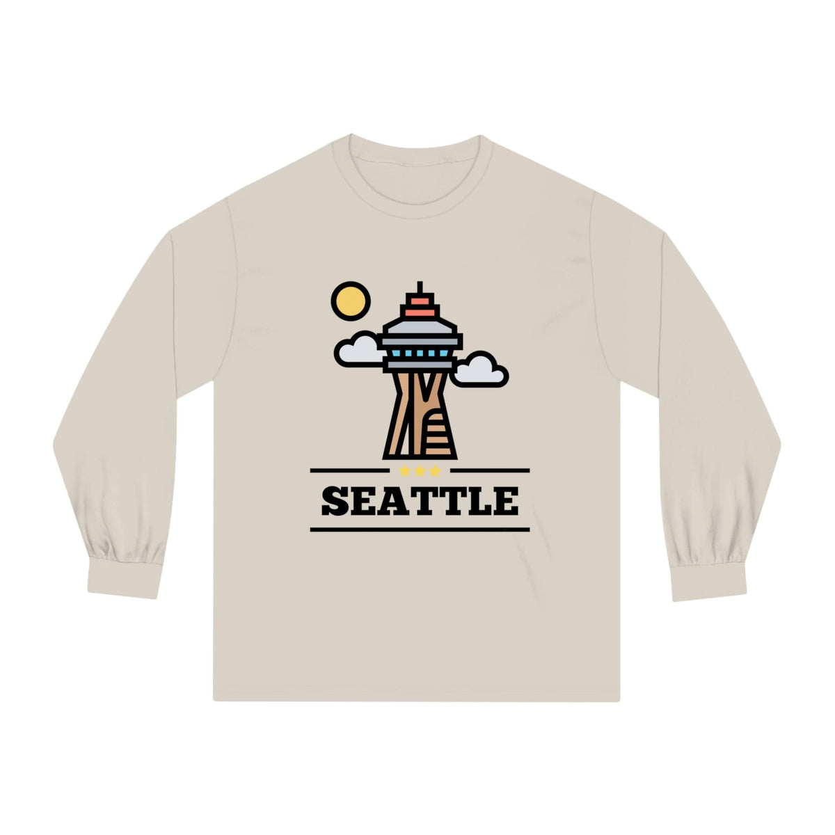 SEATTLE – Trendy Design, Premium Long Sleeve Tee
