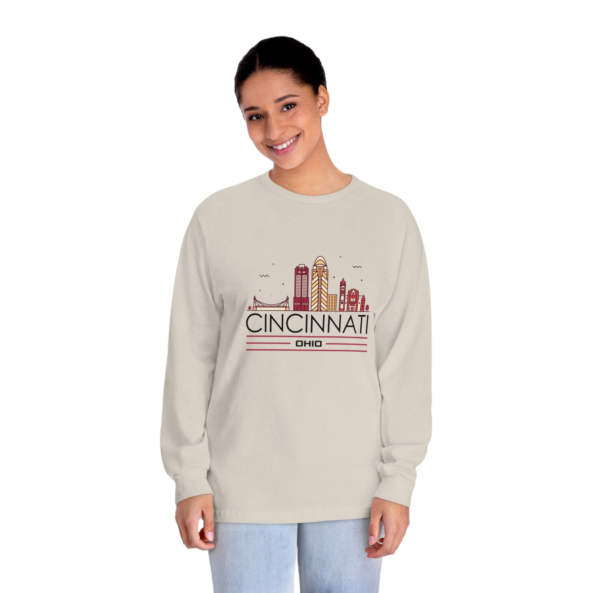CINCINNATI – Trendy Design, Premium Long Sleeve Tee