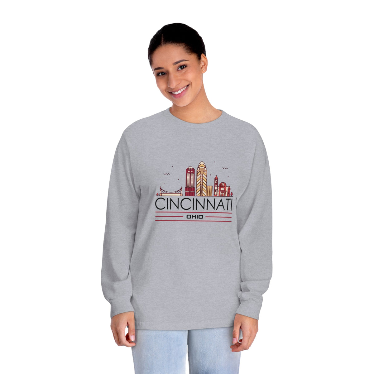 CINCINNATI – Trendy Design, Premium Long Sleeve Tee