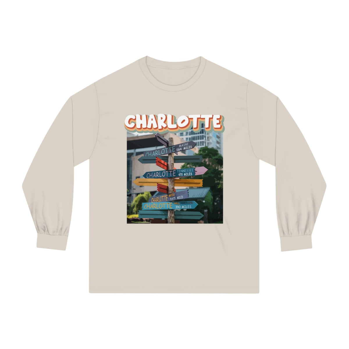 CHARLOTTE – Trendy Design, Premium Long Sleeve Tee