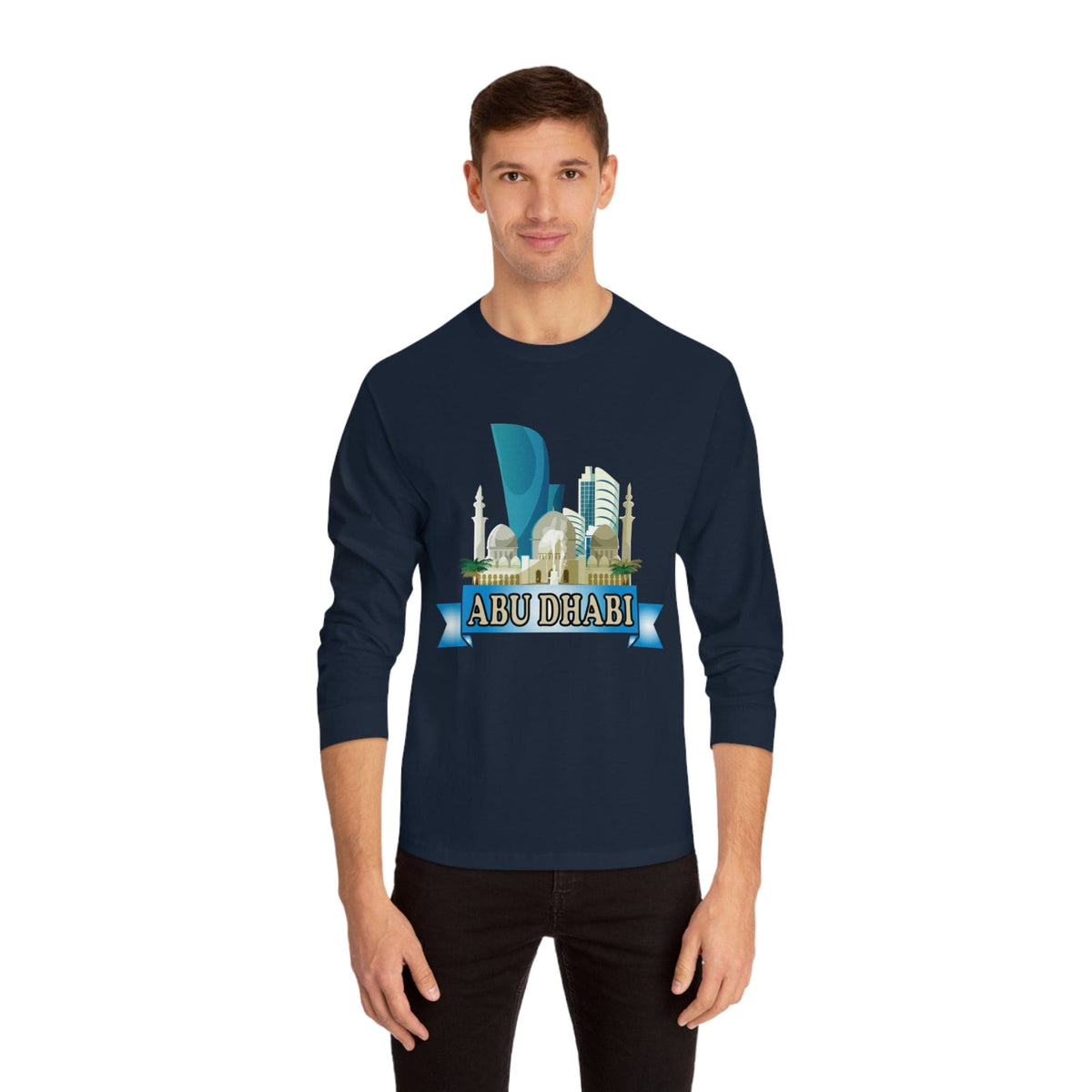 ABU DHABI – Trendy Design, Premium Long Sleeve Tee