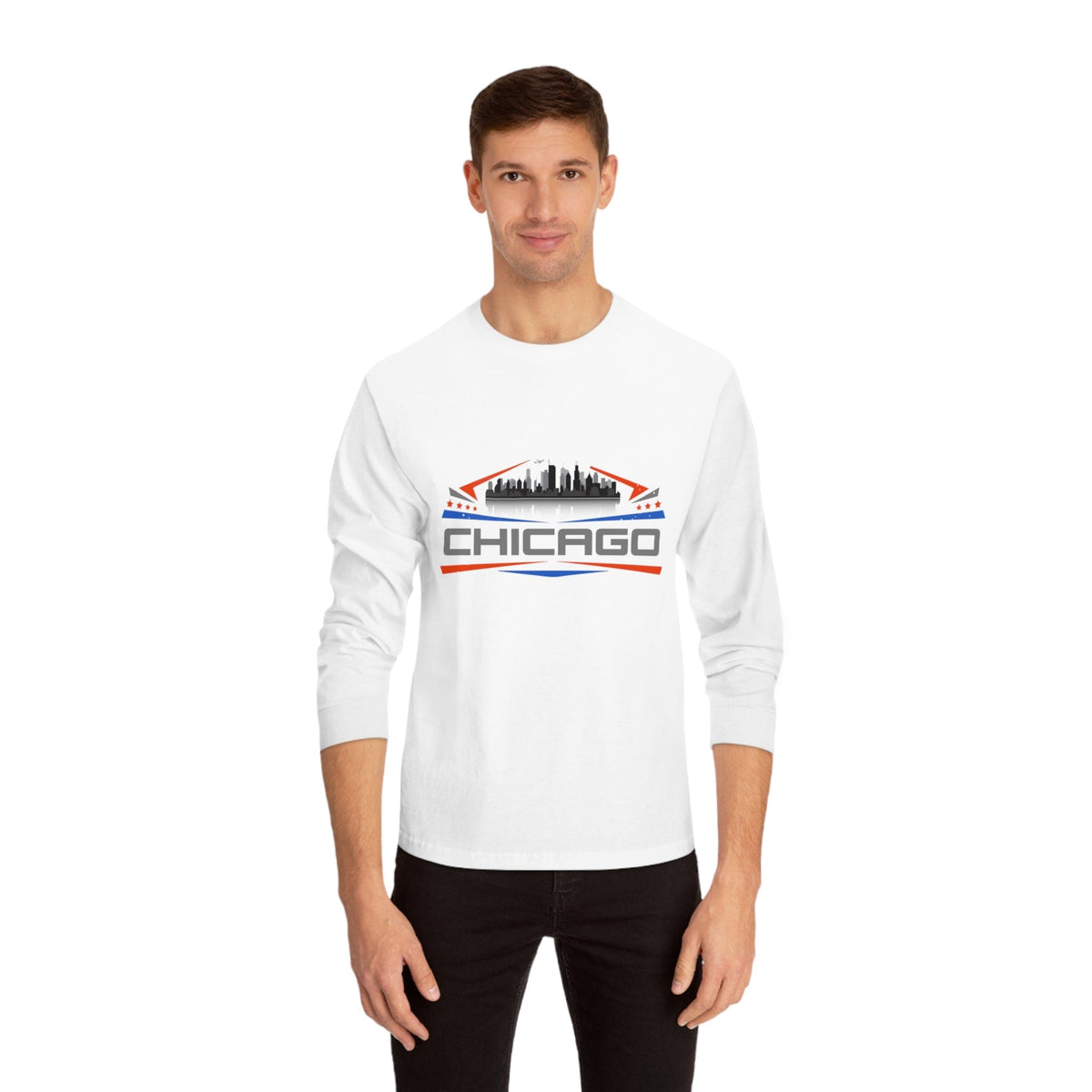 CHICAGO – Trendy Design, Premium Long Sleeve Tee