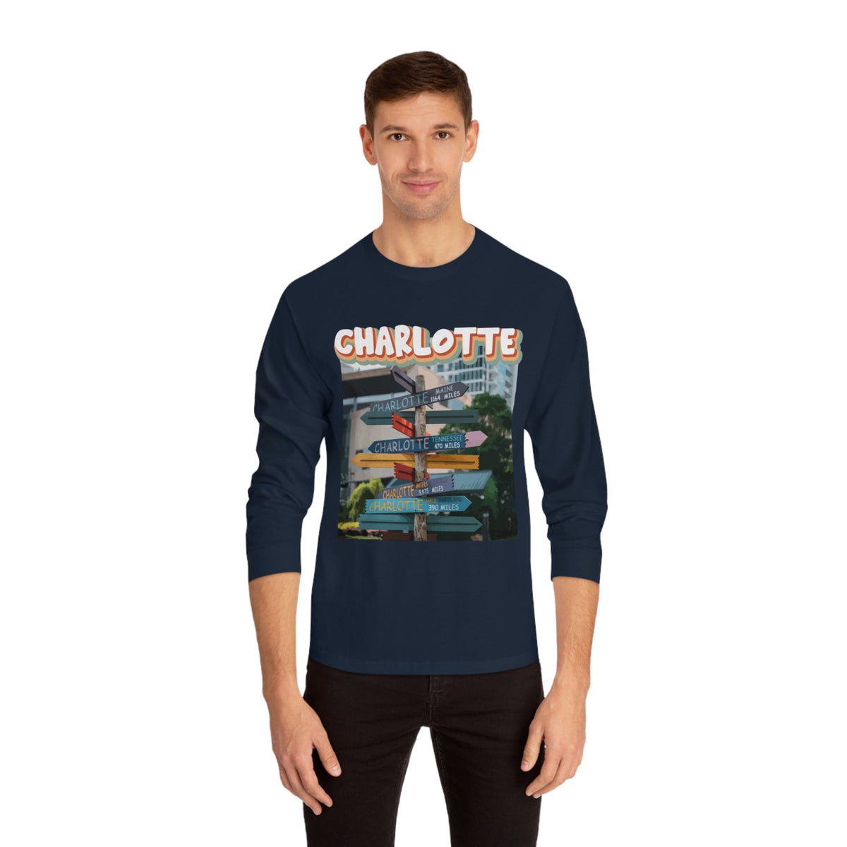 CHARLOTTE – Trendy Design, Premium Long Sleeve Tee