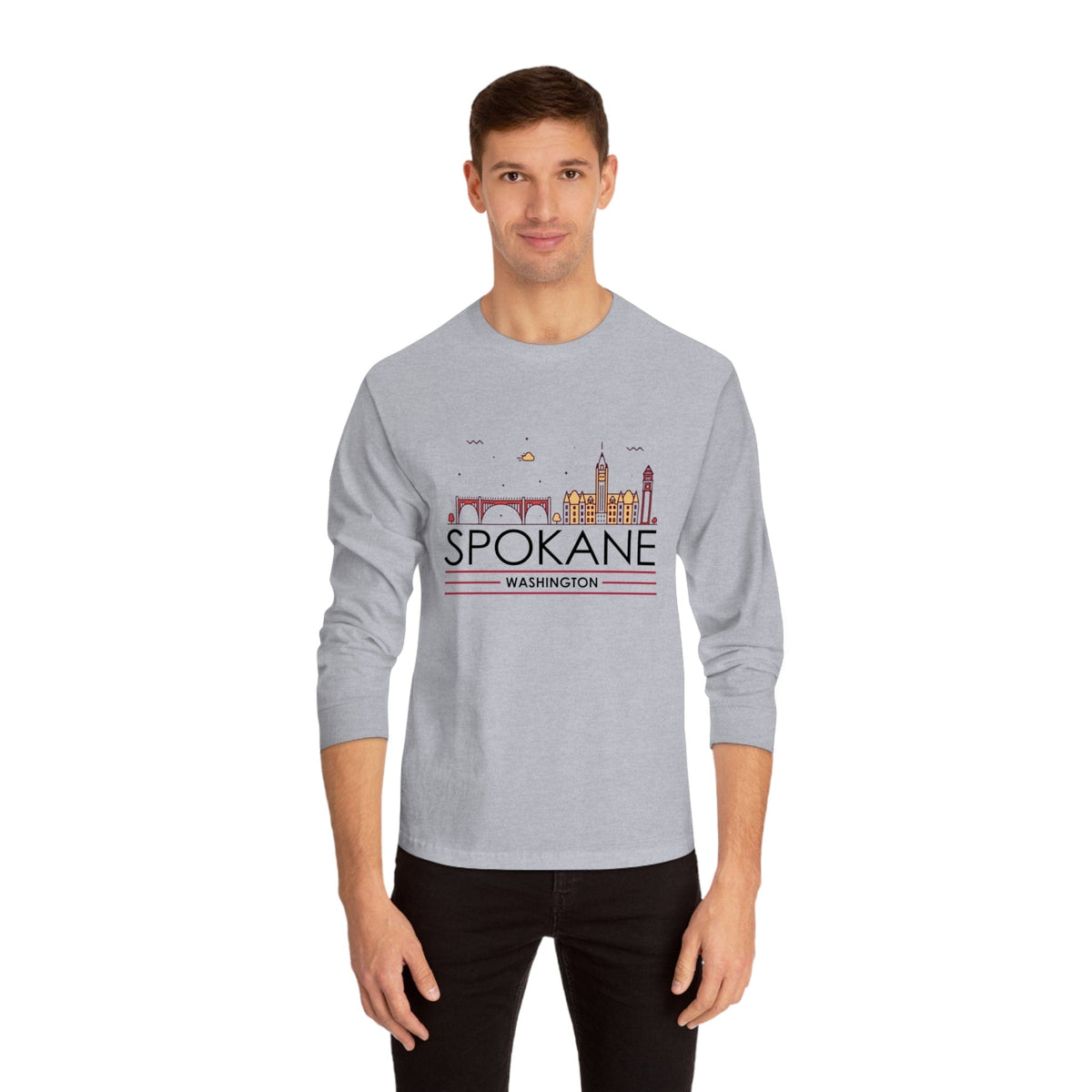 SPOKANE – Trendy Design, Premium Long Sleeve Tee
