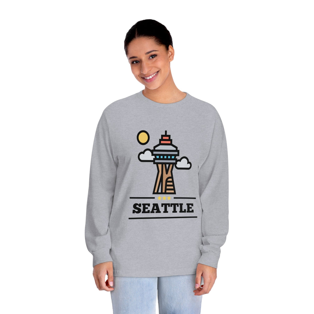 SEATTLE – Trendy Design, Premium Long Sleeve Tee