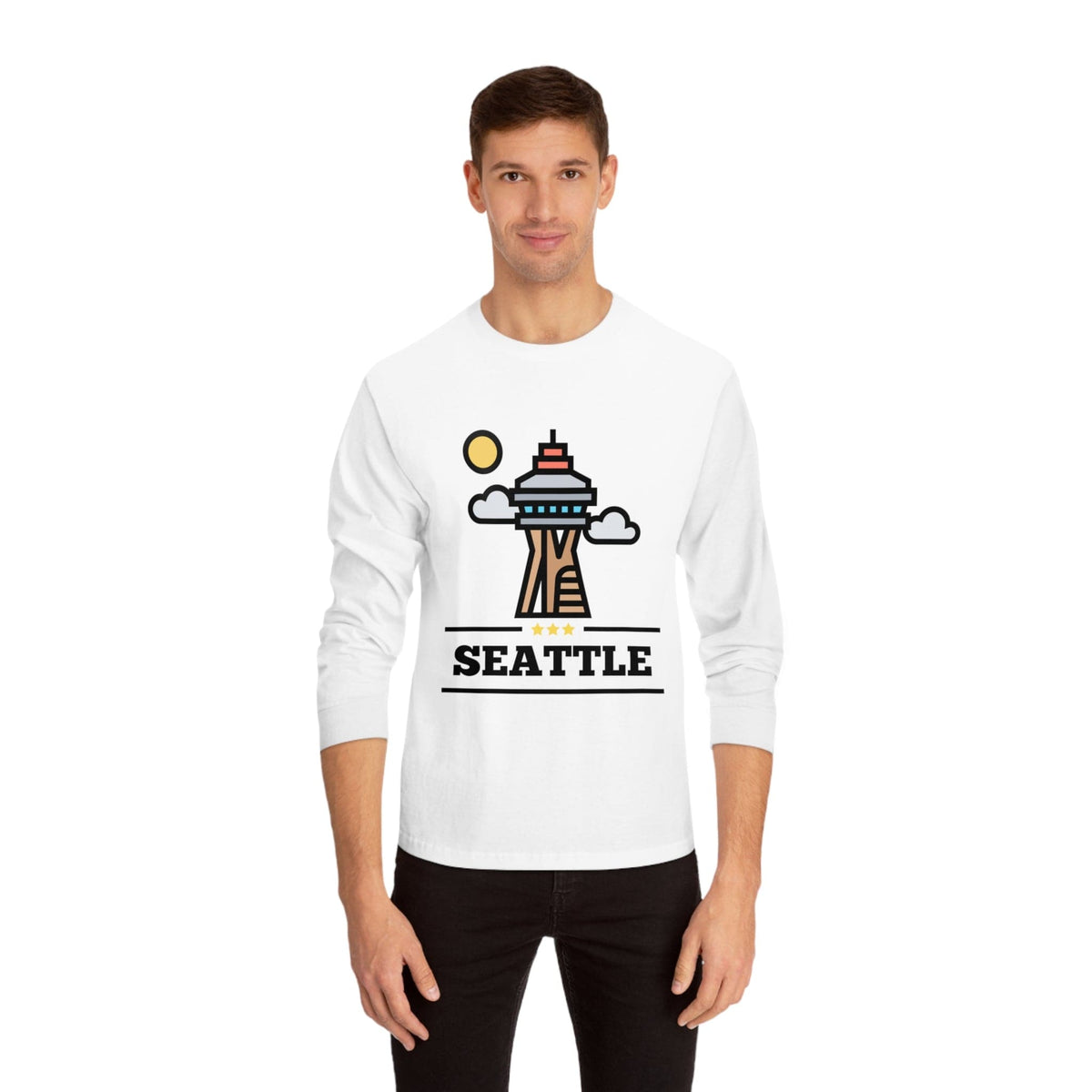SEATTLE – Trendy Design, Premium Long Sleeve Tee
