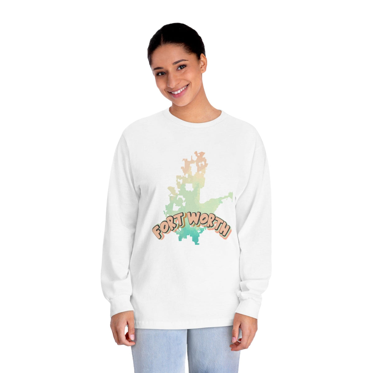 FORT WORTH – Trendy Design, Premium Long Sleeve Tee