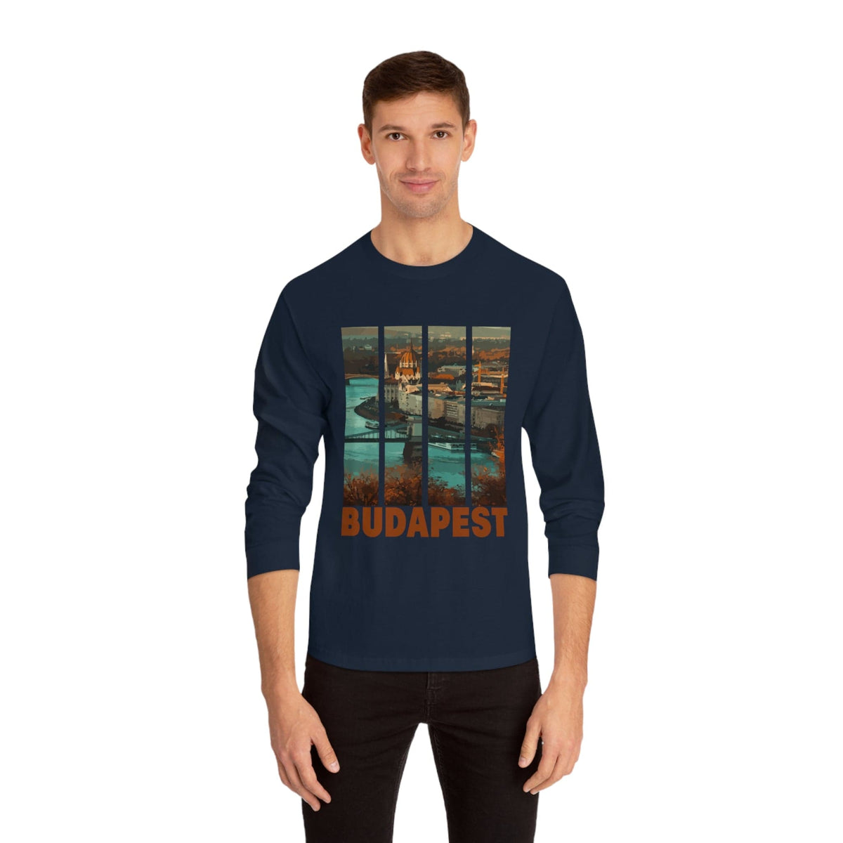 BUDAPEST – Trendy Design, Premium Long Sleeve Tee