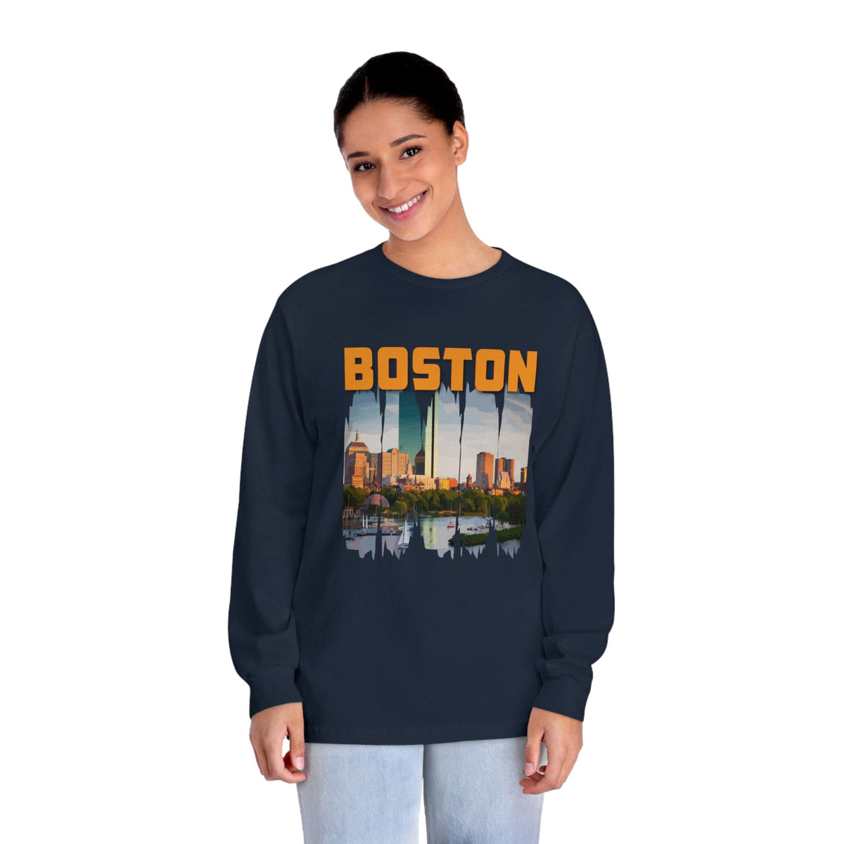 BOSTON – Trendy Design, Premium Long Sleeve Tee