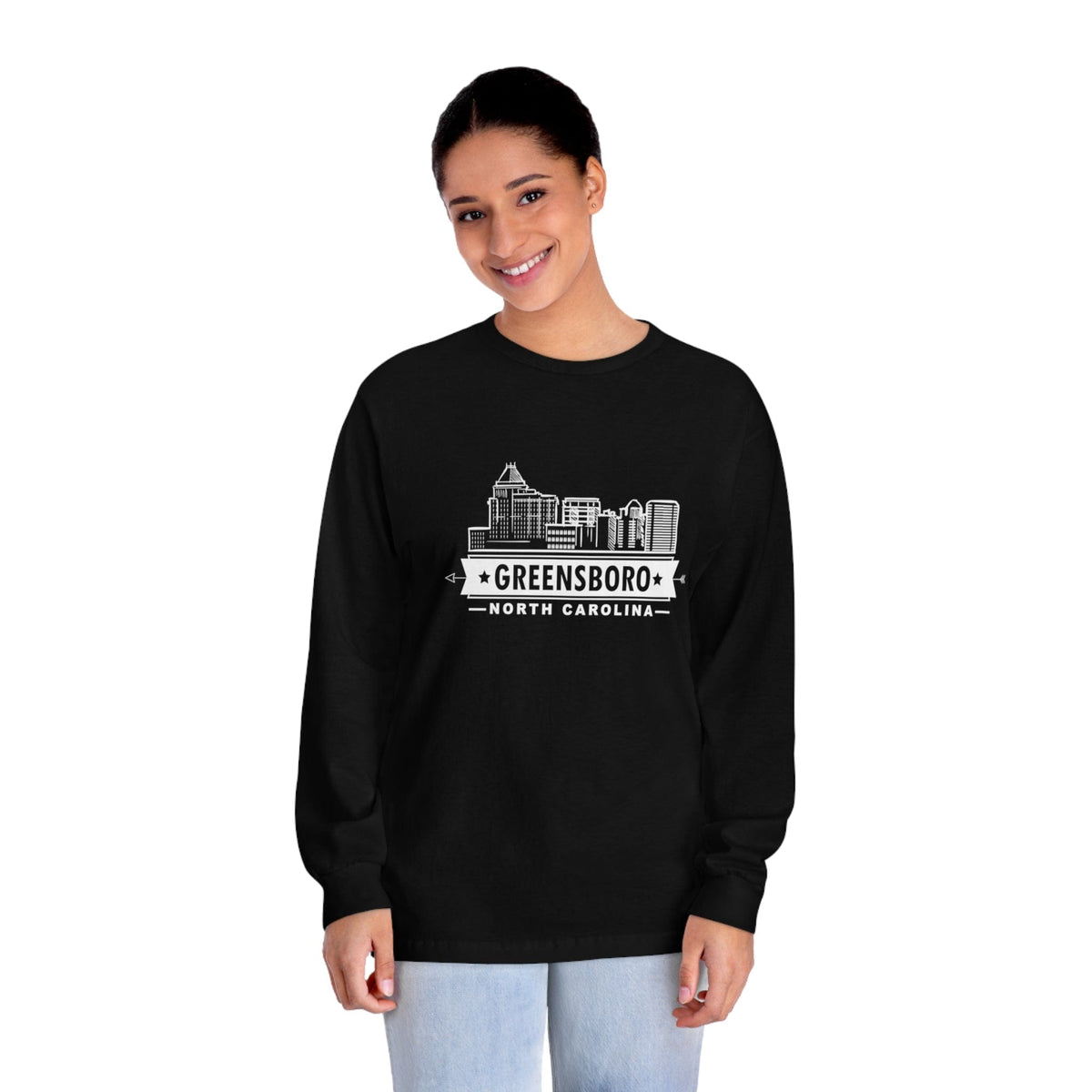 GREENSBORO – Trendy Design, Premium Long Sleeve Tee