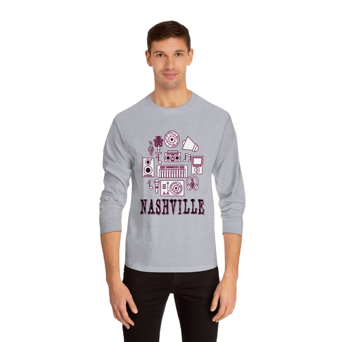 NASHVILLE – Trendy Design, Premium Long Sleeve Tee