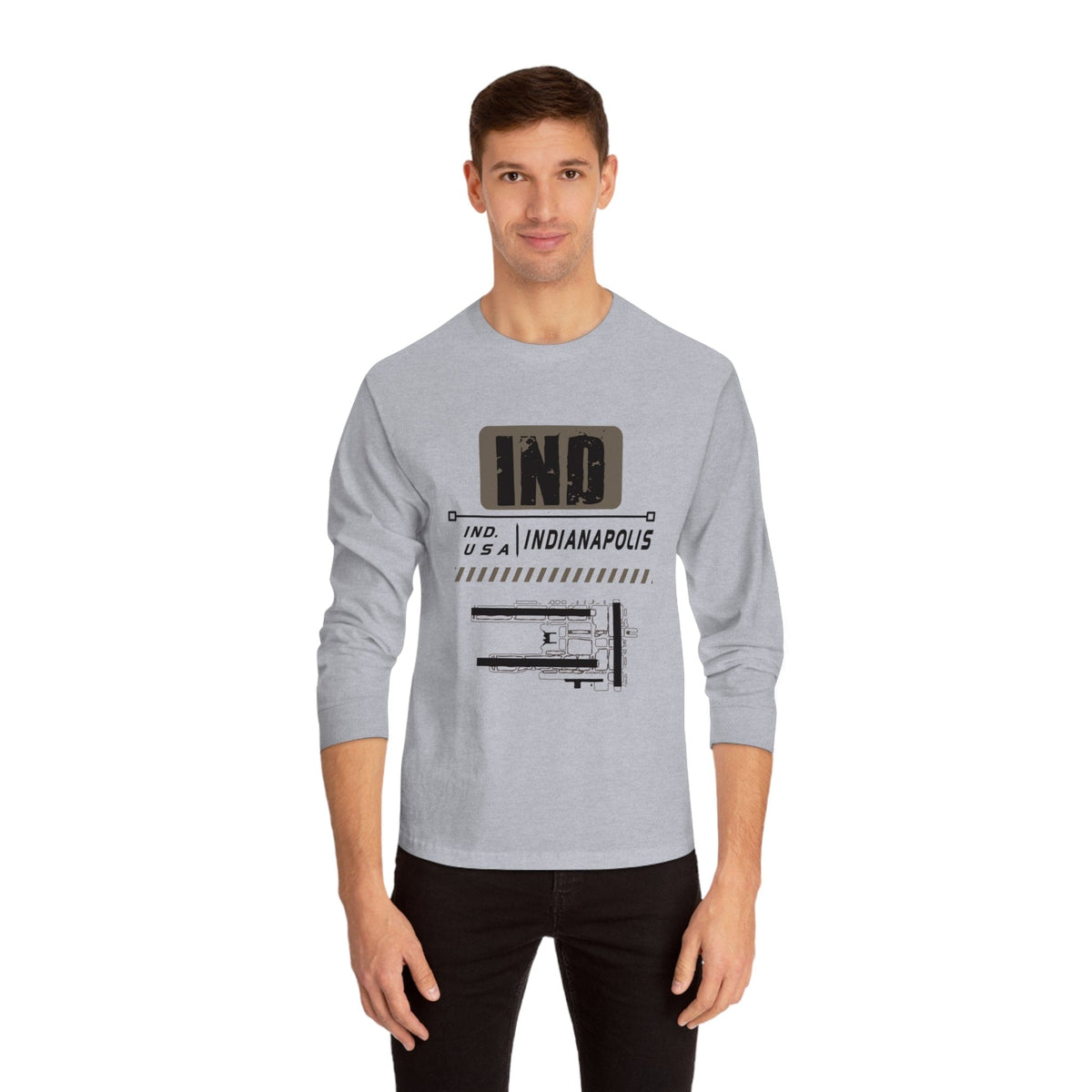 INDIANAPOLIS – Trendy Design, Premium Long Sleeve Tee