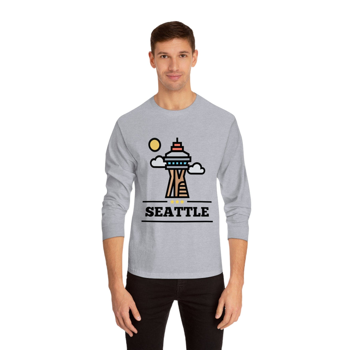 SEATTLE – Trendy Design, Premium Long Sleeve Tee