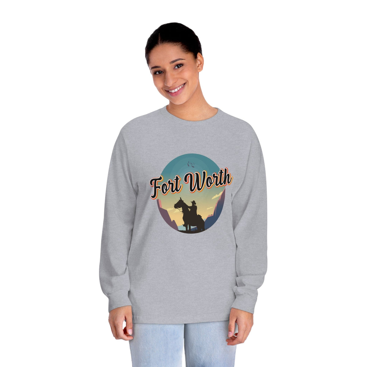 FORT WORTH – Trendy Design, Premium Long Sleeve Tee