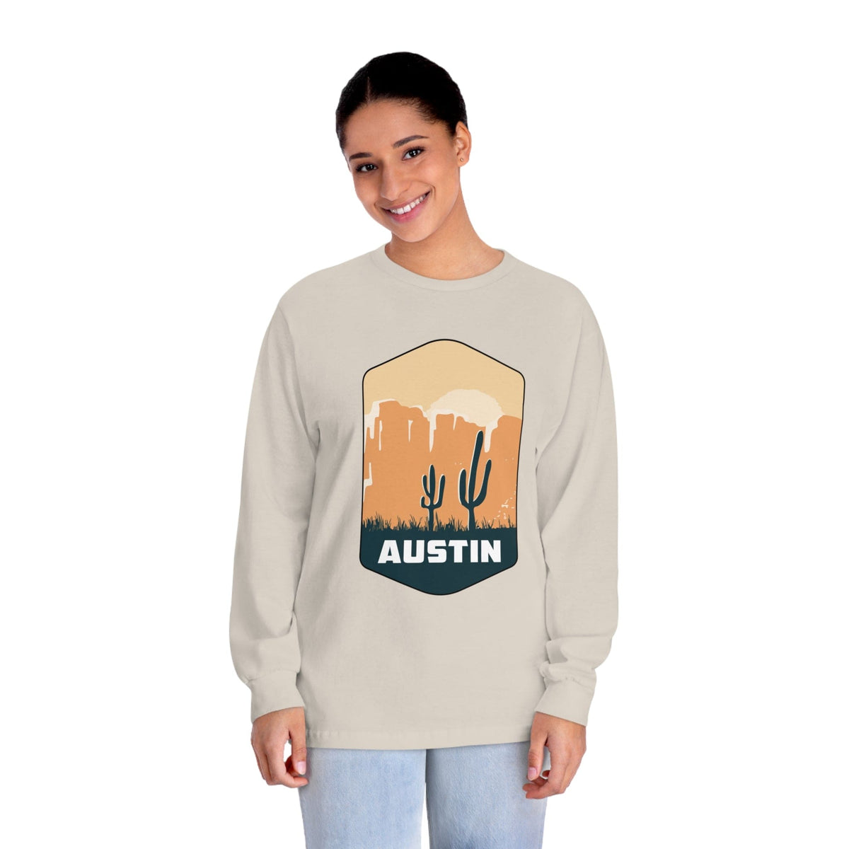 AUSTIN – Trendy Design, Premium Long Sleeve Tee