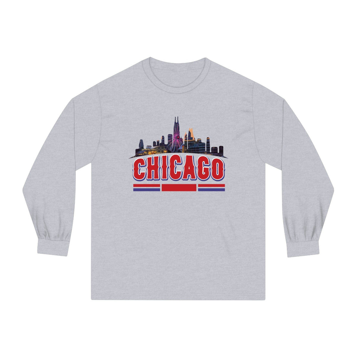 CHICAGO – Trendy Design, Premium Long Sleeve Tee