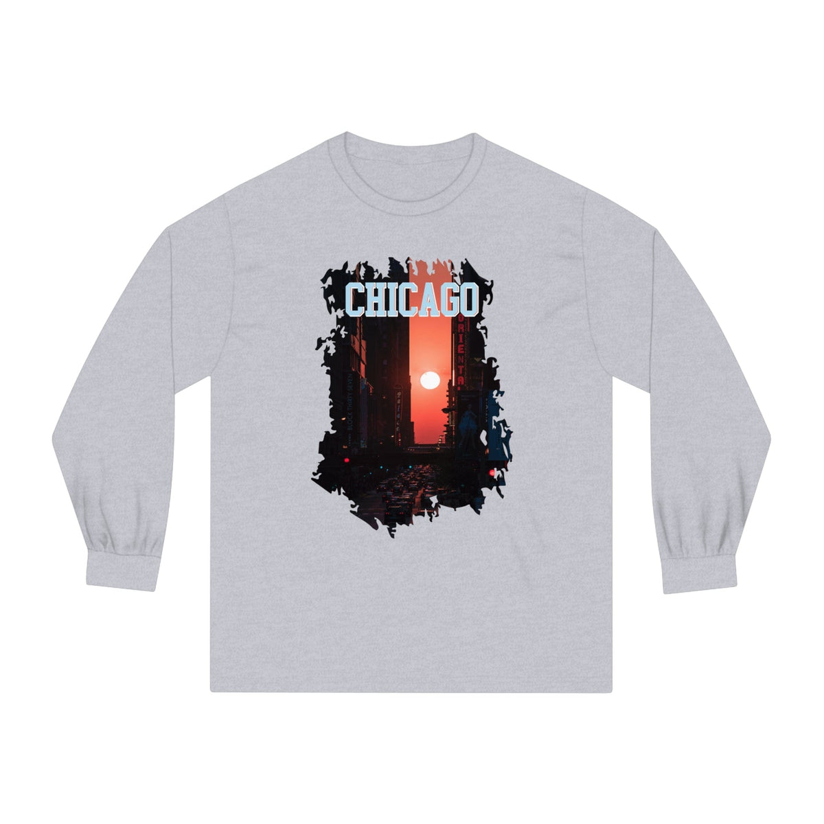 CHICAGO – Trendy Design, Premium Long Sleeve Tee