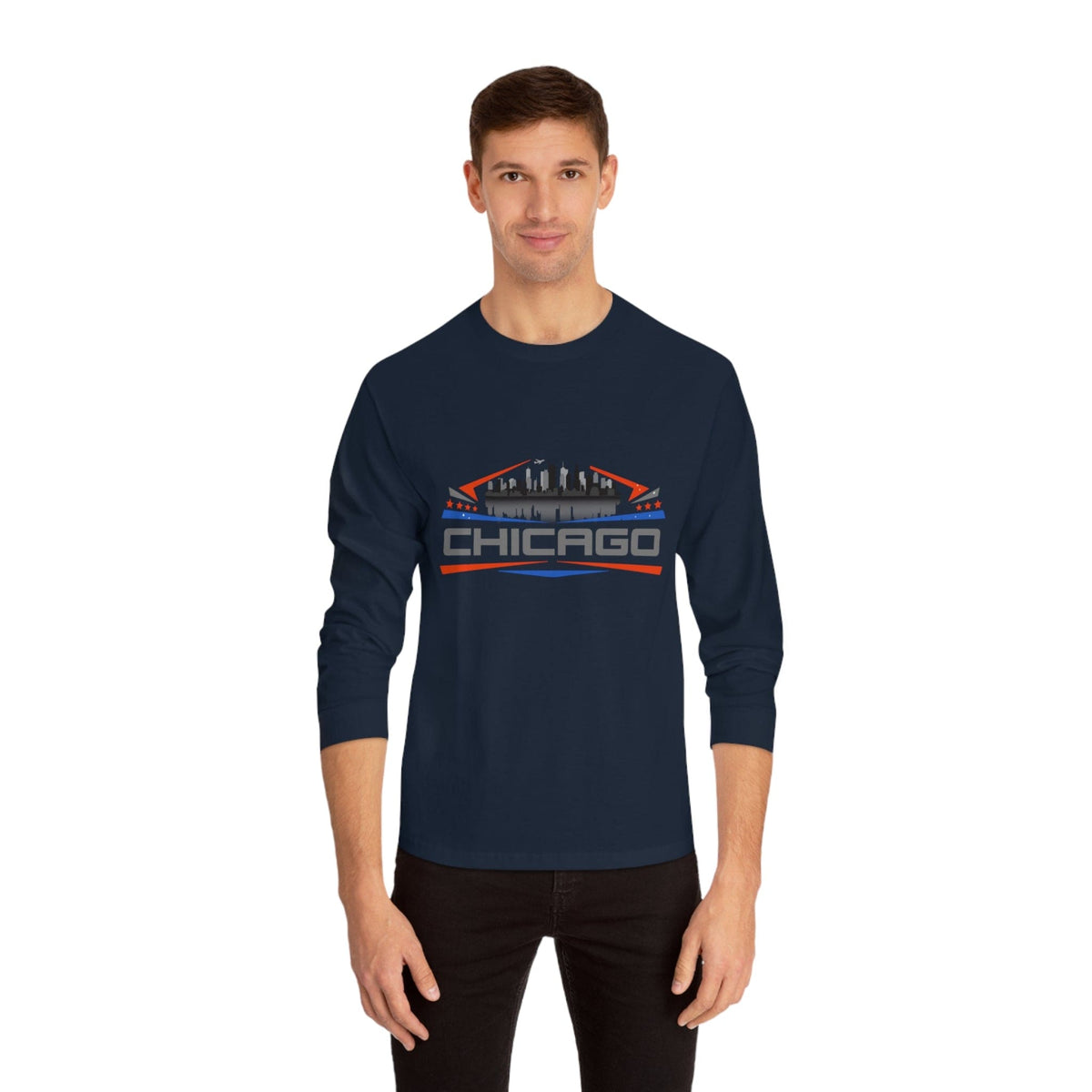 CHICAGO – Trendy Design, Premium Long Sleeve Tee