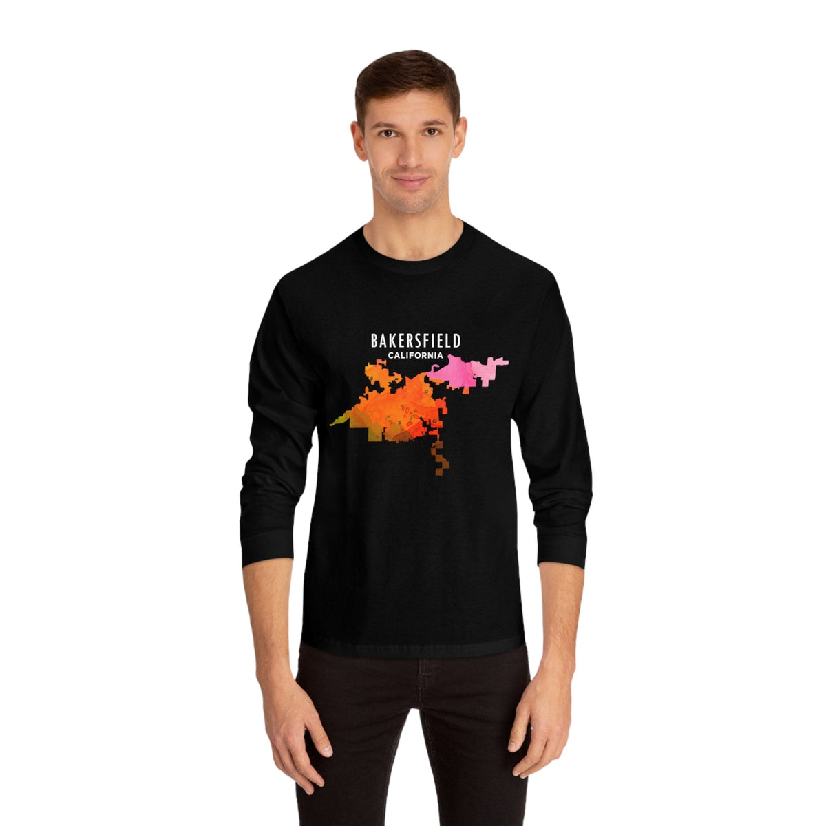 BAKERSFIELD – Trendy Design, Premium Long Sleeve Tee
