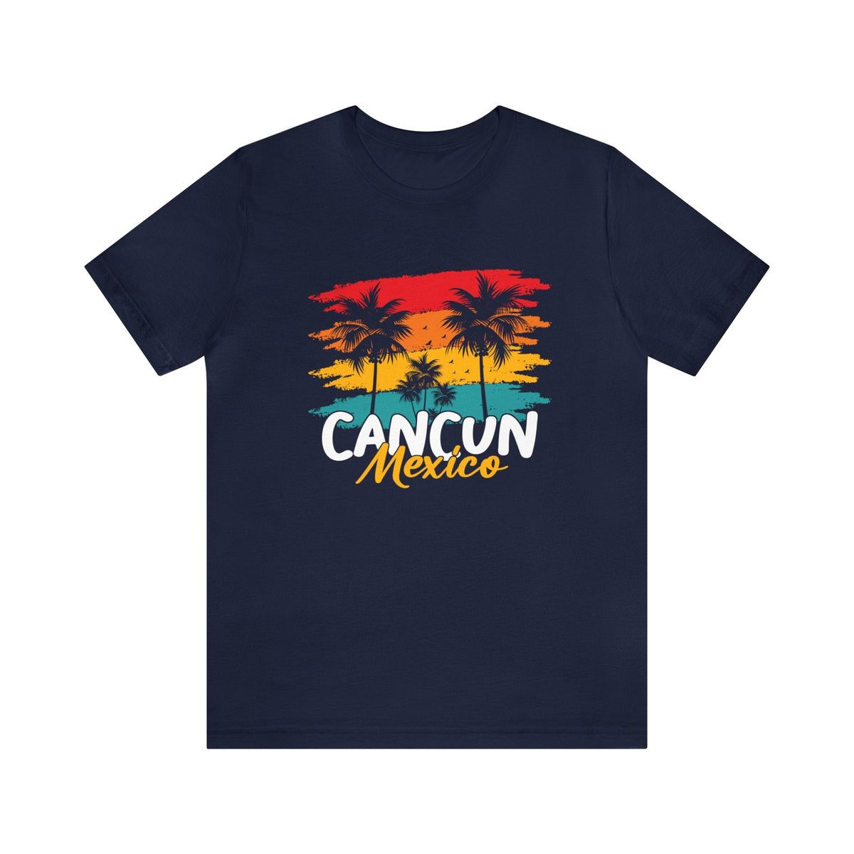 Retro Sunset Palm - Short Sleeve Tee