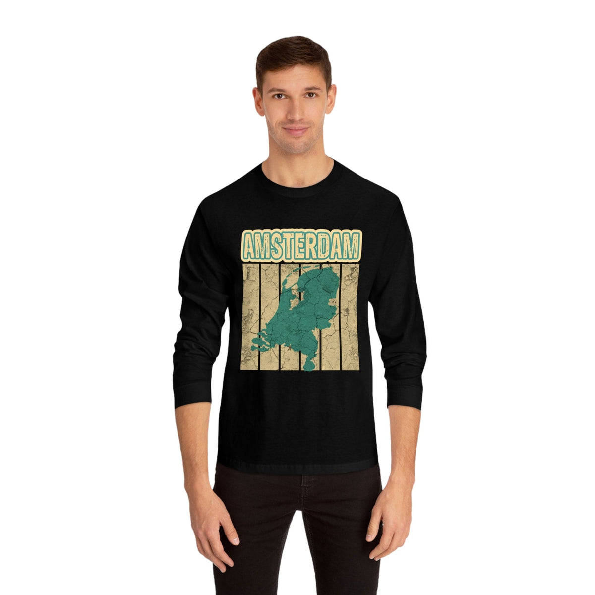 Amsterdam – Trendy Design, Premium Long Sleeve Tee