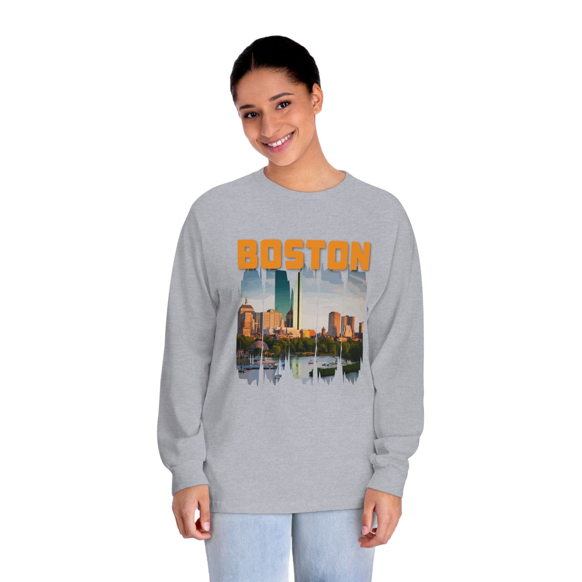 BOSTON – Trendy Design, Premium Long Sleeve Tee
