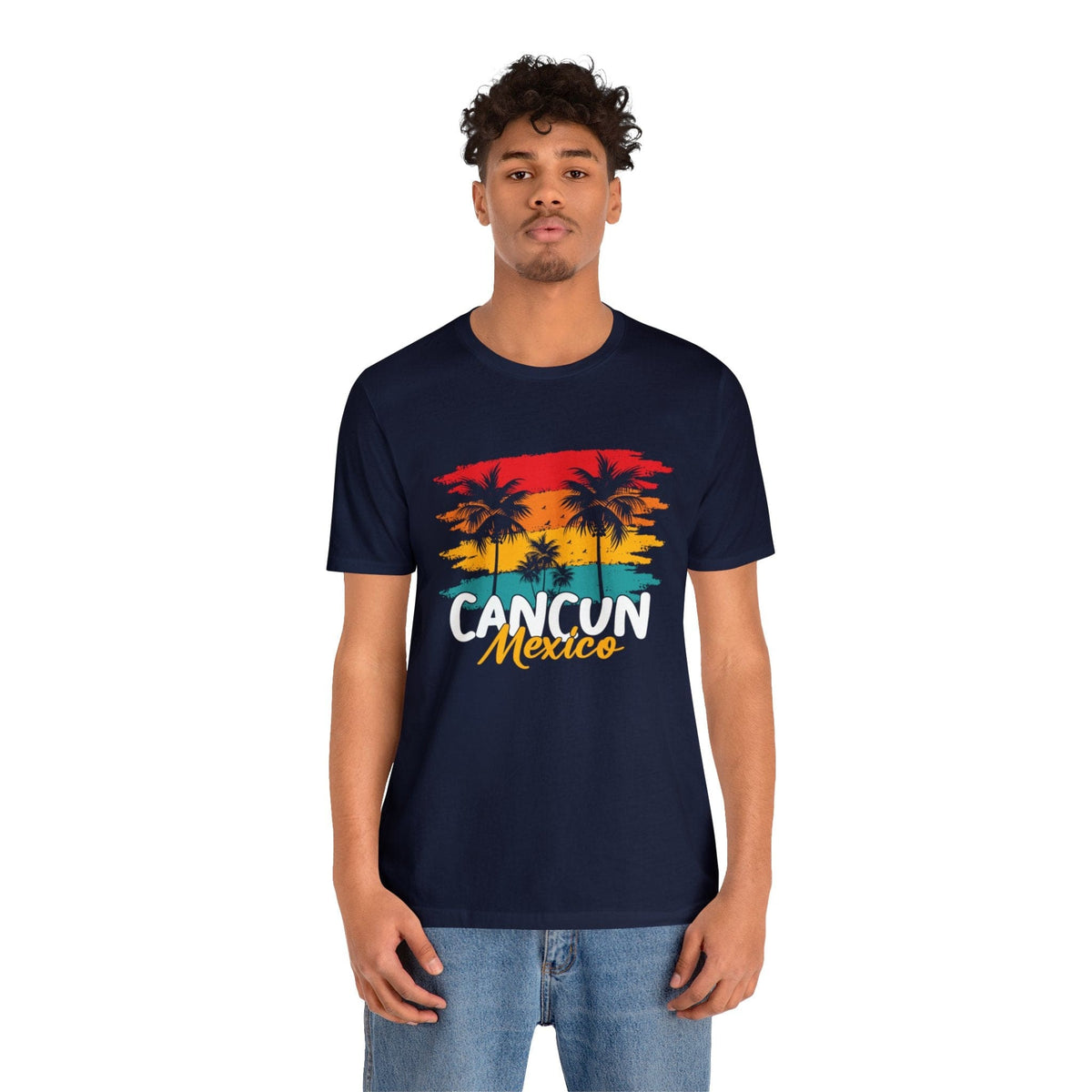 Retro Sunset Palm - Short Sleeve Tee