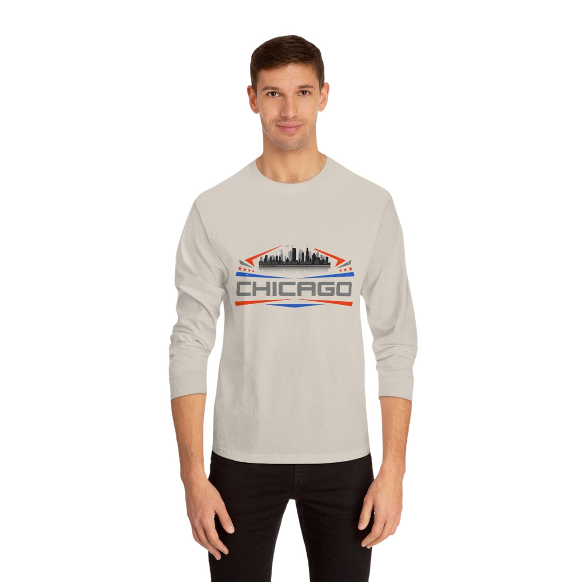 CHICAGO – Trendy Design, Premium Long Sleeve Tee