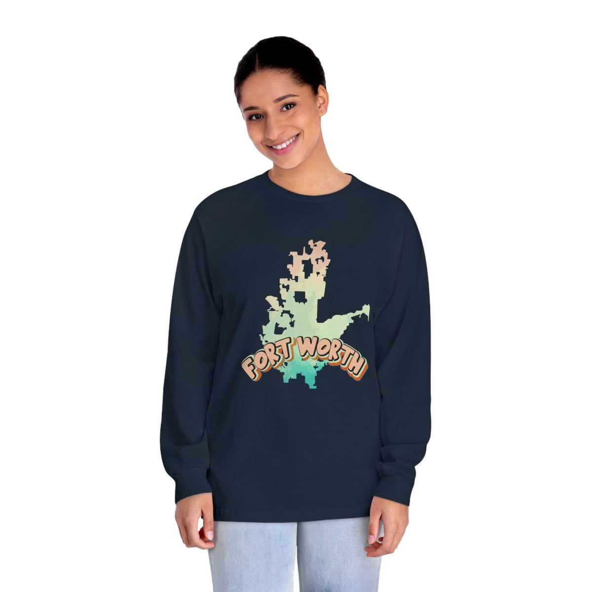 FORT WORTH – Trendy Design, Premium Long Sleeve Tee