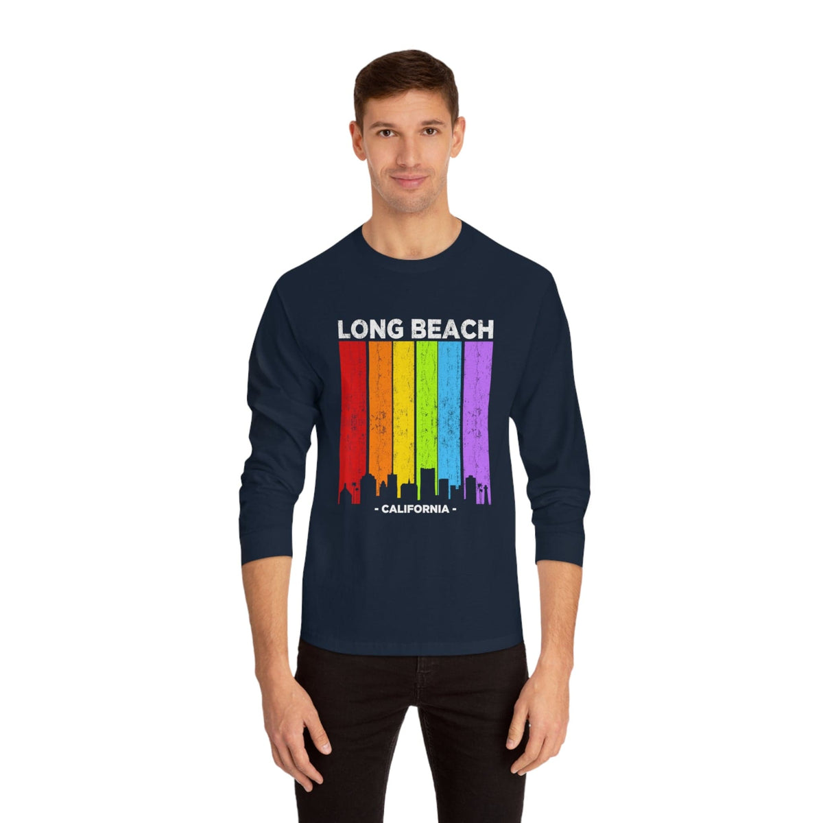 LONG BEACH – Trendy Design, Premium Long Sleeve Tee