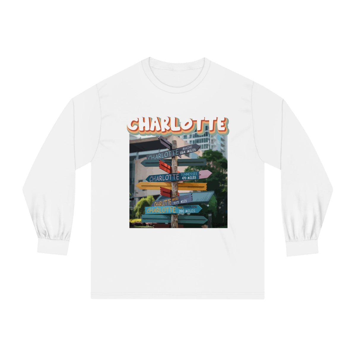 CHARLOTTE – Trendy Design, Premium Long Sleeve Tee