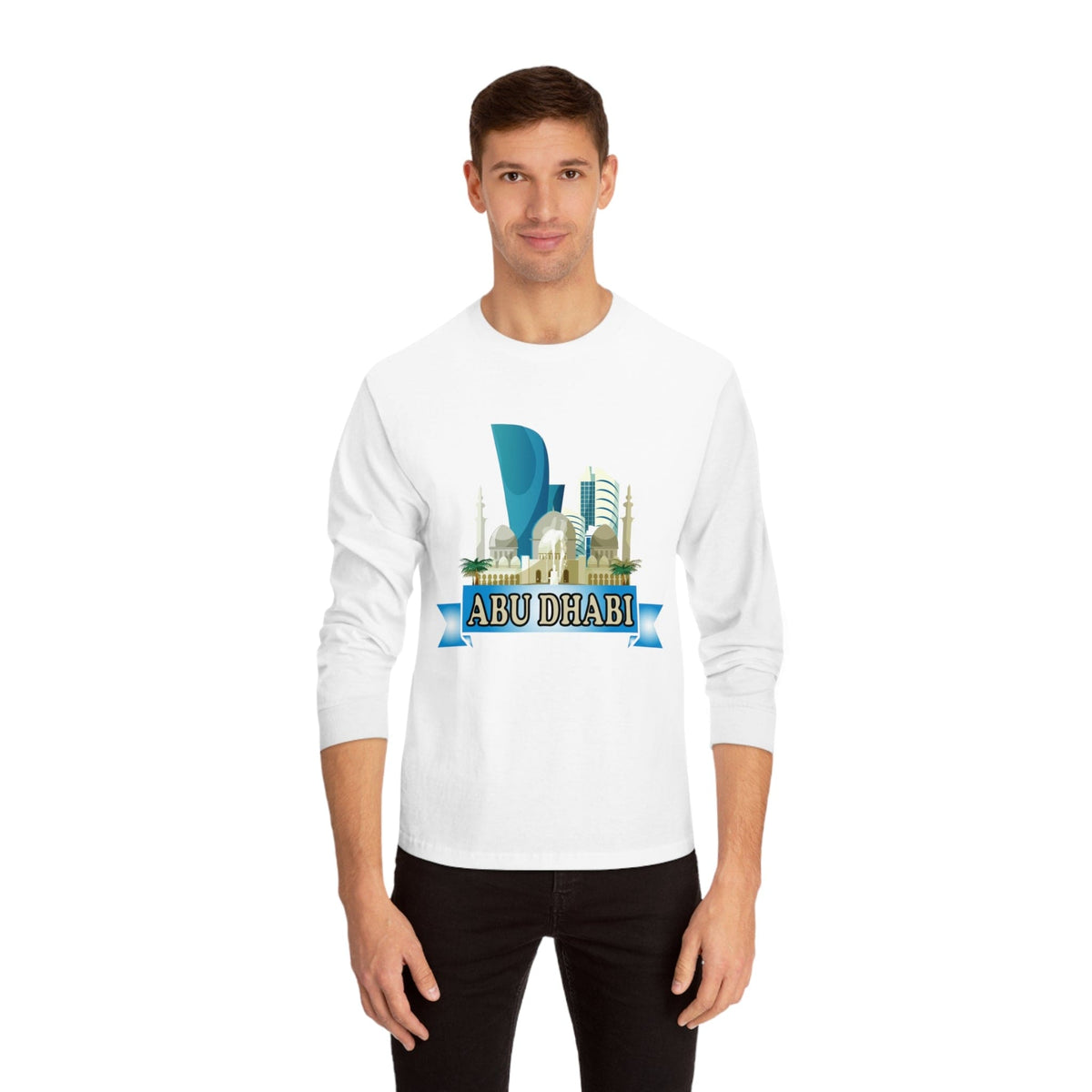 ABU DHABI – Trendy Design, Premium Long Sleeve Tee