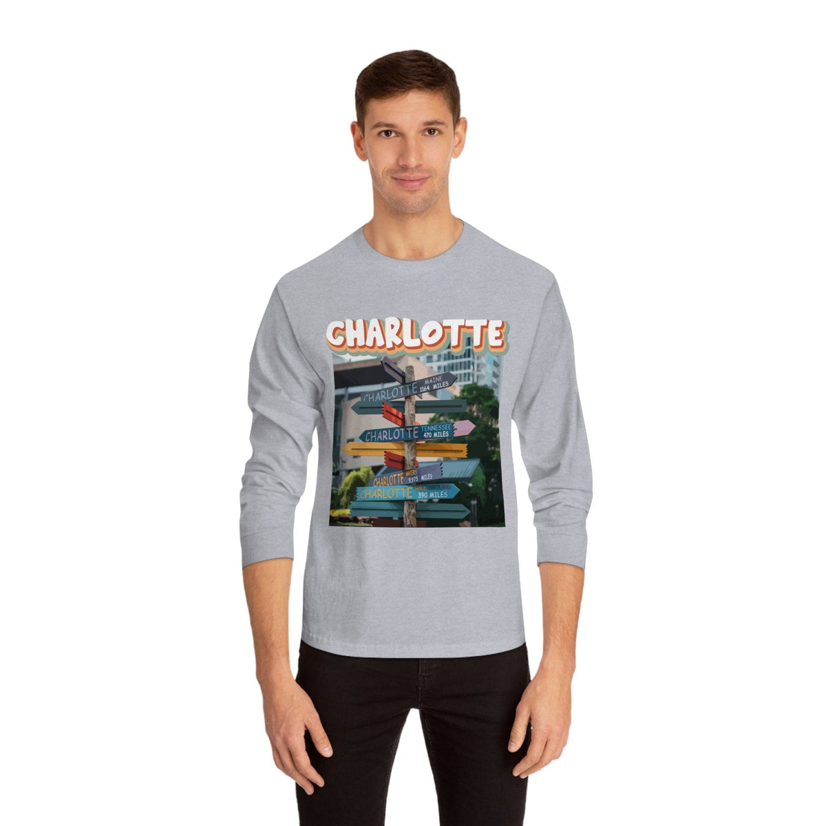 CHARLOTTE – Trendy Design, Premium Long Sleeve Tee