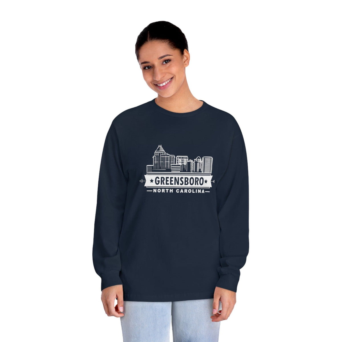 GREENSBORO – Trendy Design, Premium Long Sleeve Tee