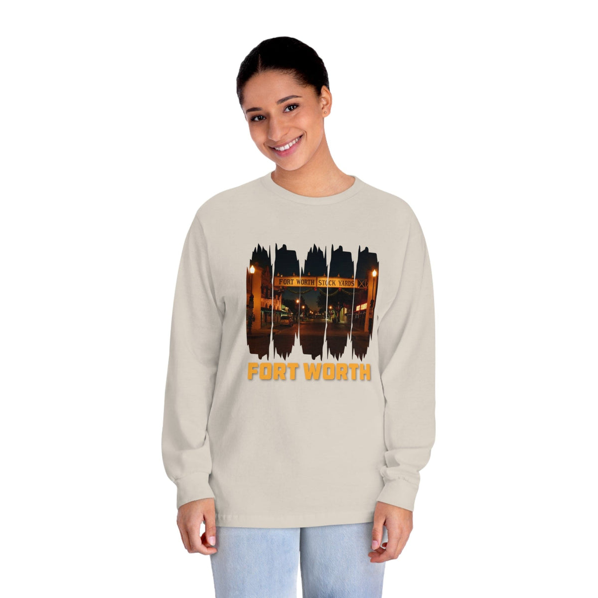 FORT WORTH – Trendy Design, Premium Long Sleeve Tee