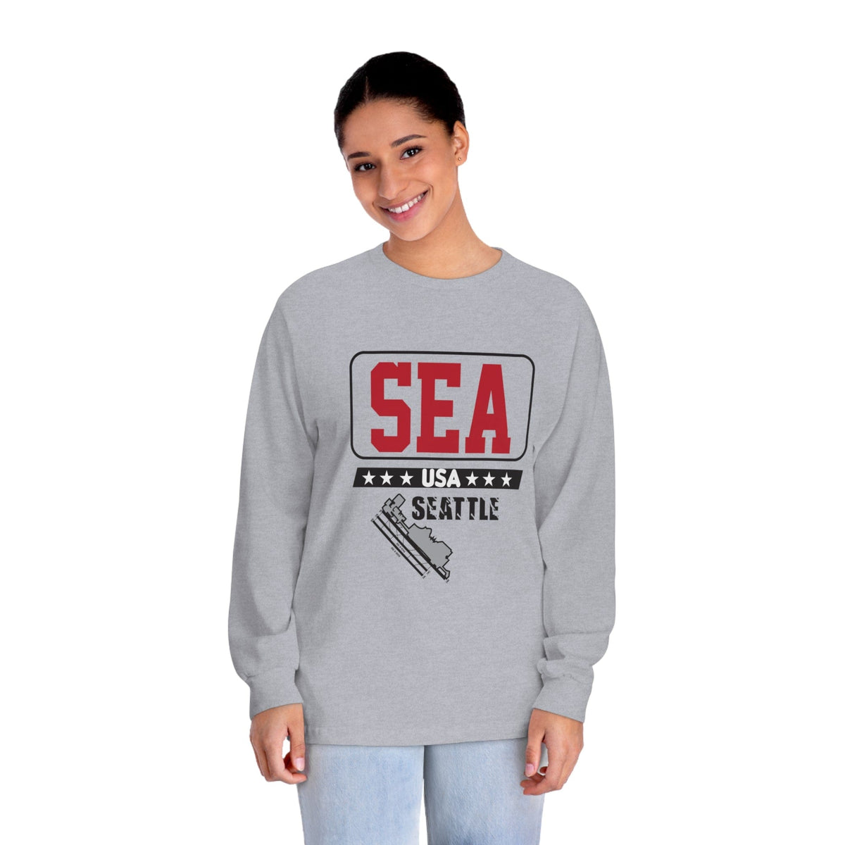 SEATTLE – Trendy Design, Premium Long Sleeve Tee